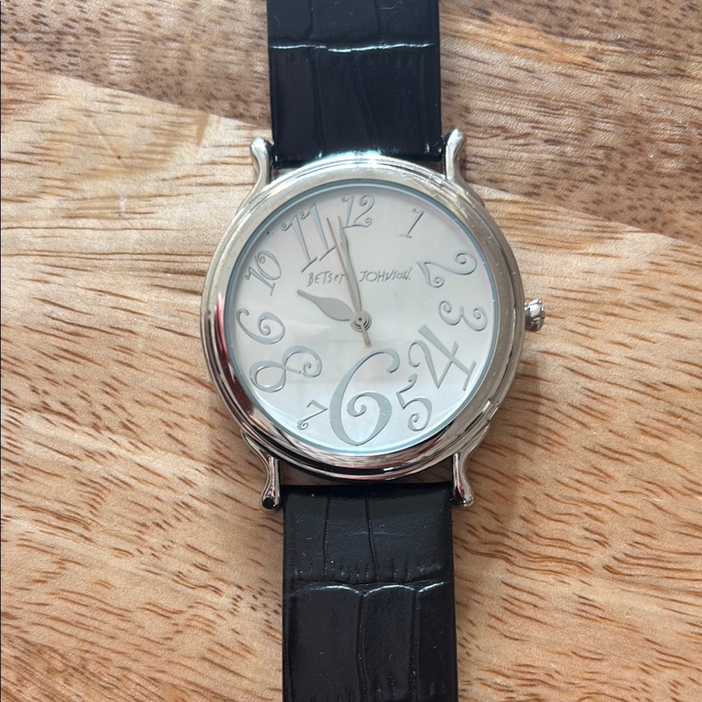 Betsy Johnson Silver and Black Watch